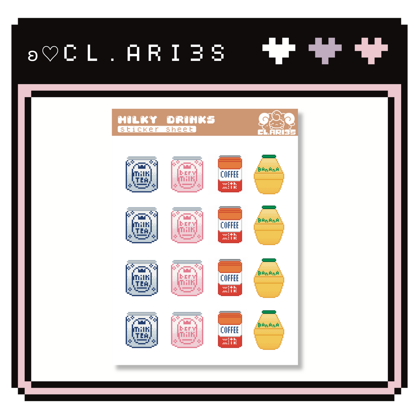 Milky Drinks | sticker sheet