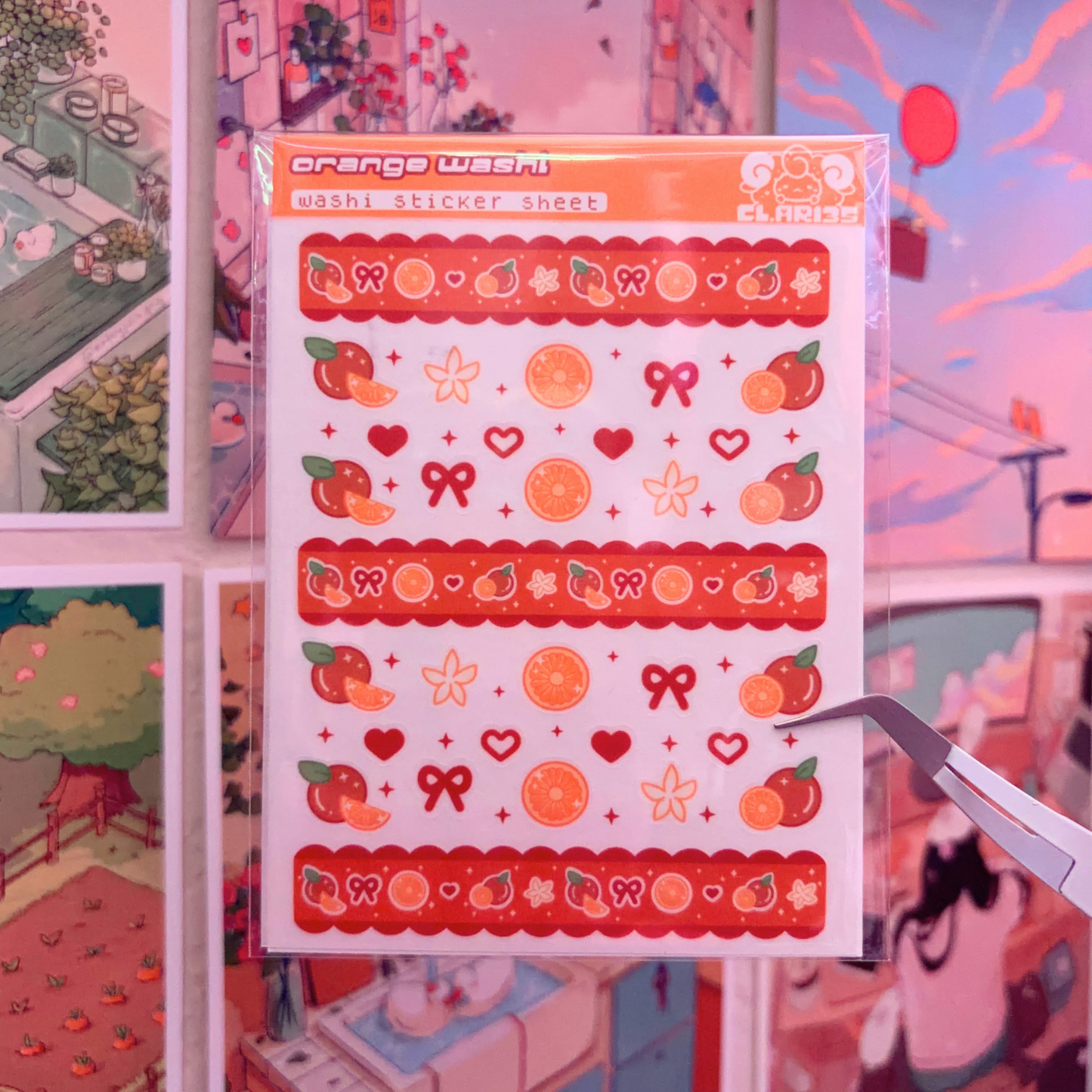 Orange Washi | sticker sheet