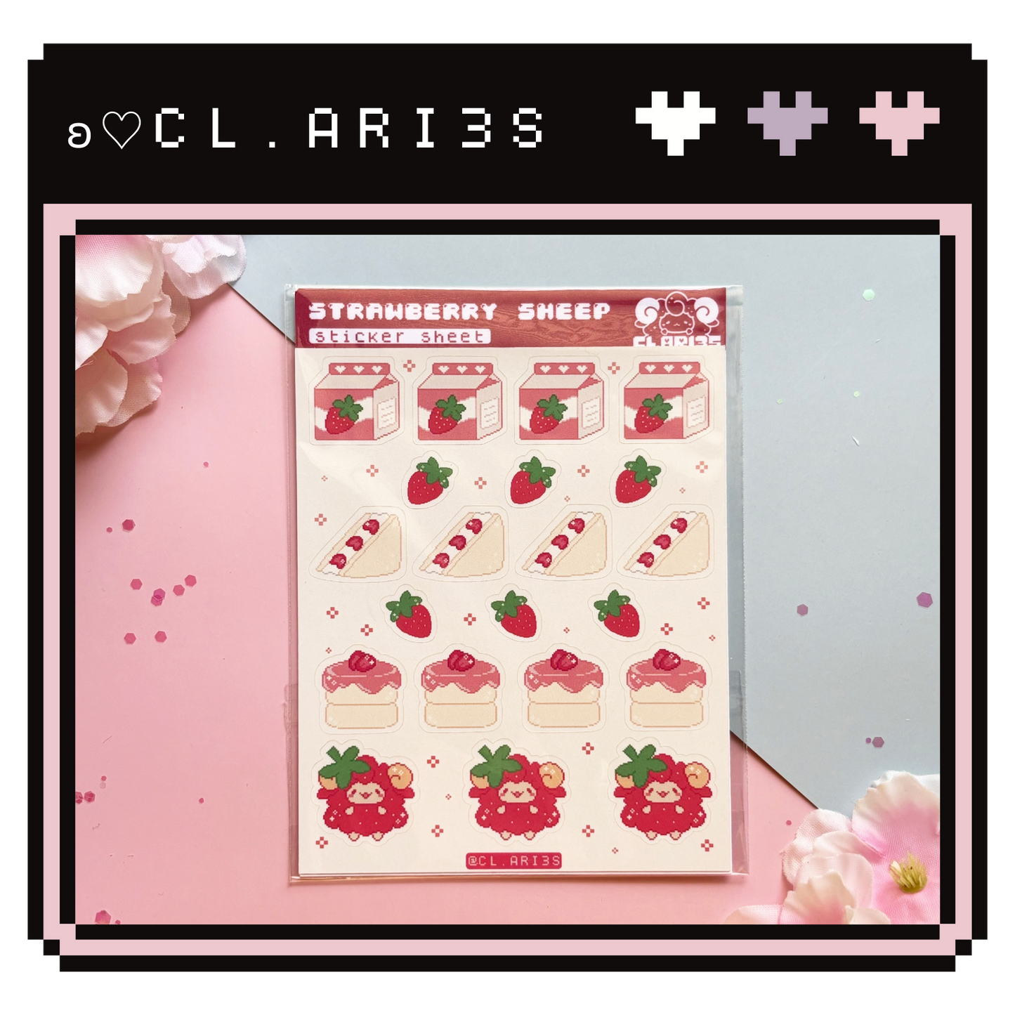 Strawberry Sheep | sticker sheet