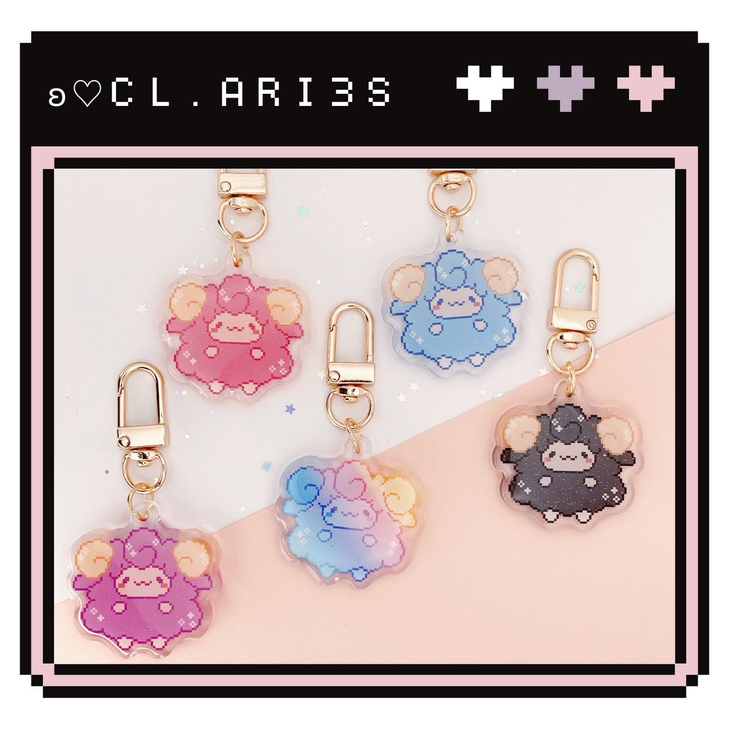 Pixel Sheep | GACHA keychains