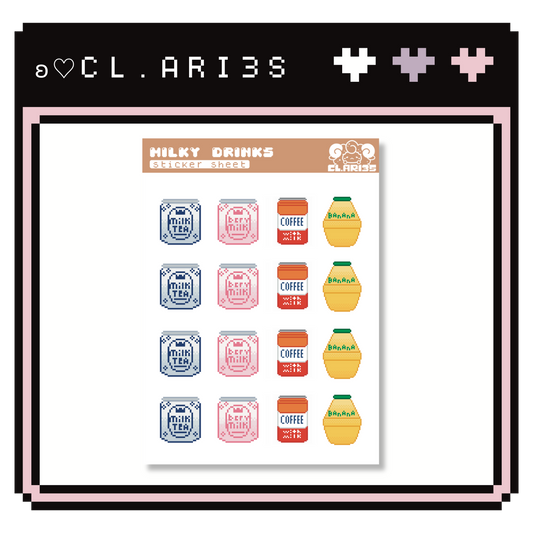 Milky Drinks | sticker sheet
