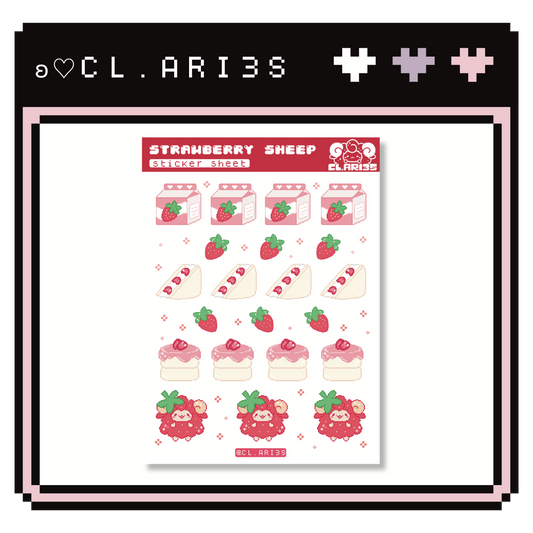 Strawberry Sheep | sticker sheet