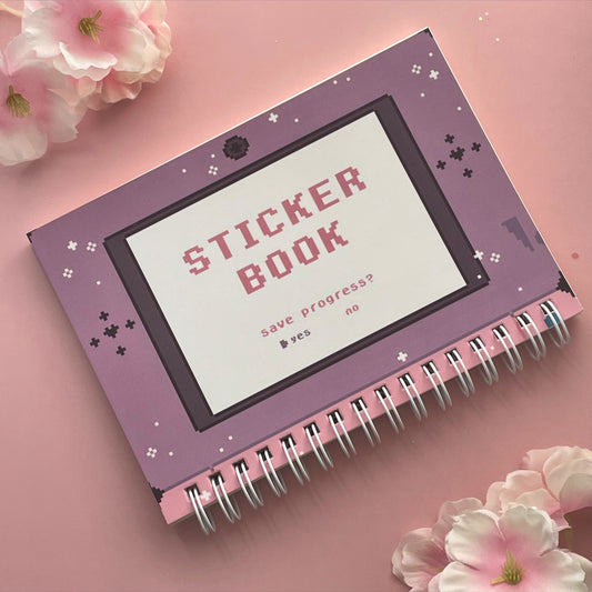 Pixel DS: Pink & Purple | sticker book