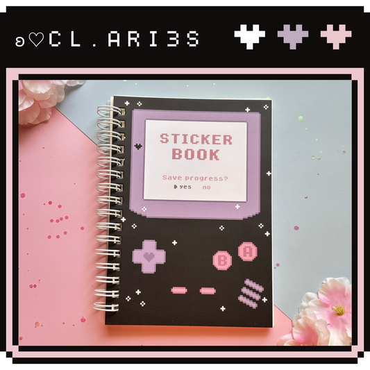 Pixel GBC: Black | sticker book