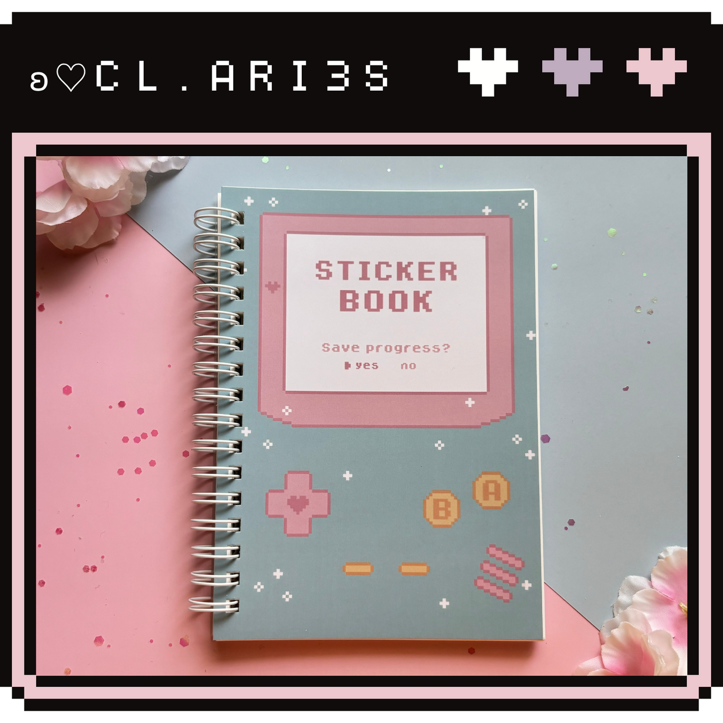 Pixel GBC: Blue | sticker book