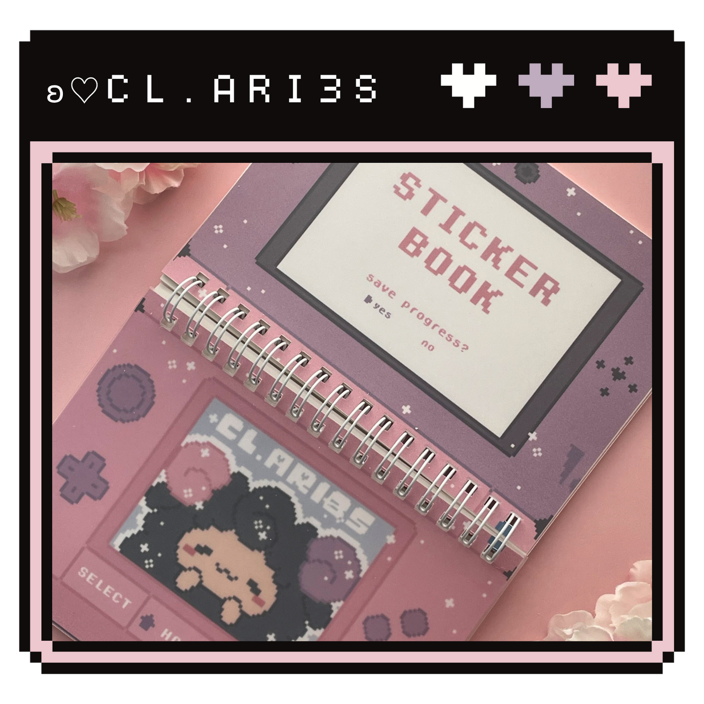 Pixel DS: Pink & Purple | sticker book