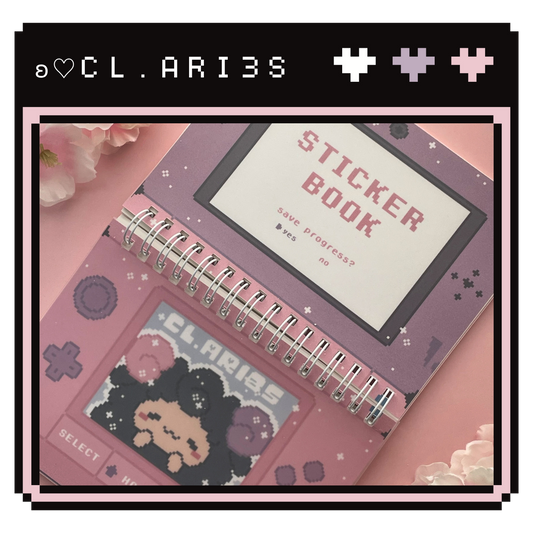 Pixel DS: Pink & Purple | sticker book