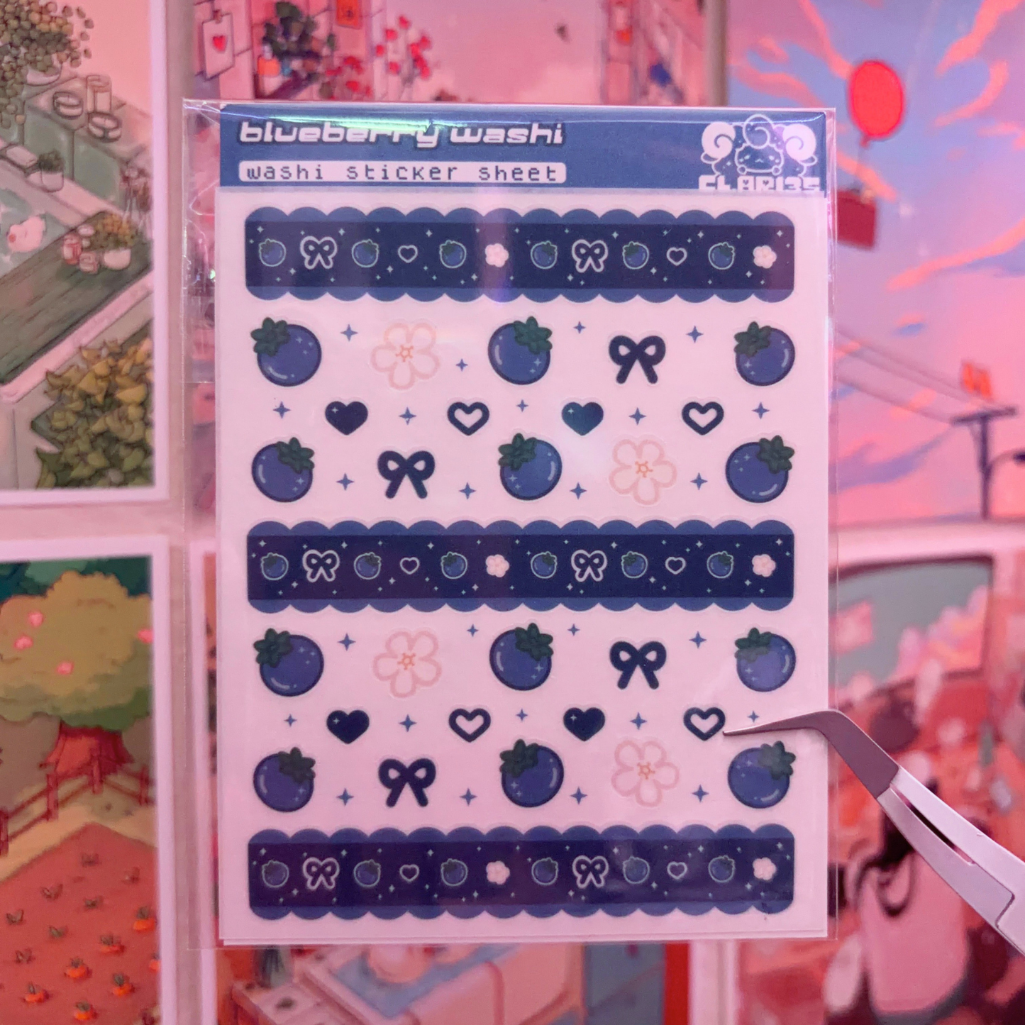Blueberry Washi | sticker sheet