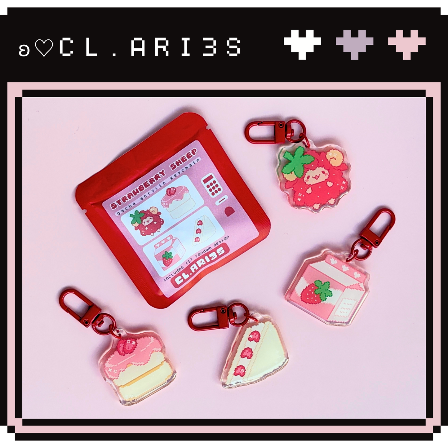 Strawberry Sheep | GACHA keychains