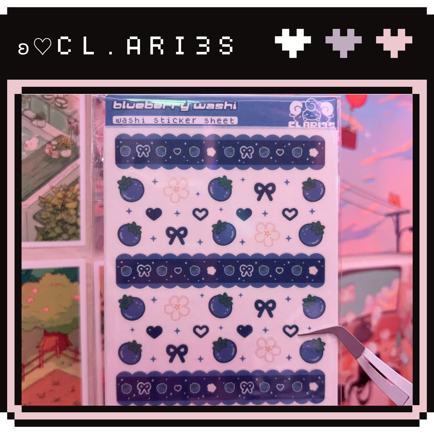 Blueberry Washi | sticker sheet