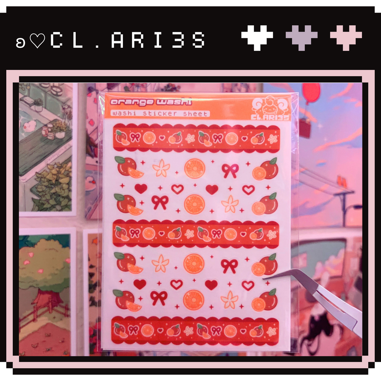 Orange Washi | sticker sheet