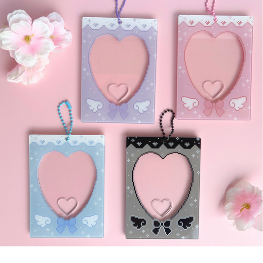Pixel Heart | Acrylic Photo Card Holder