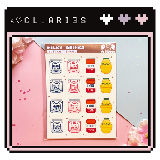 Milky Drinks | sticker sheet