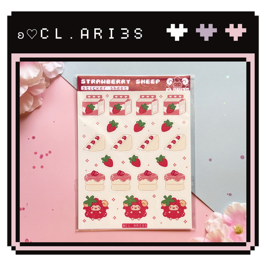Strawberry Sheep | sticker sheet