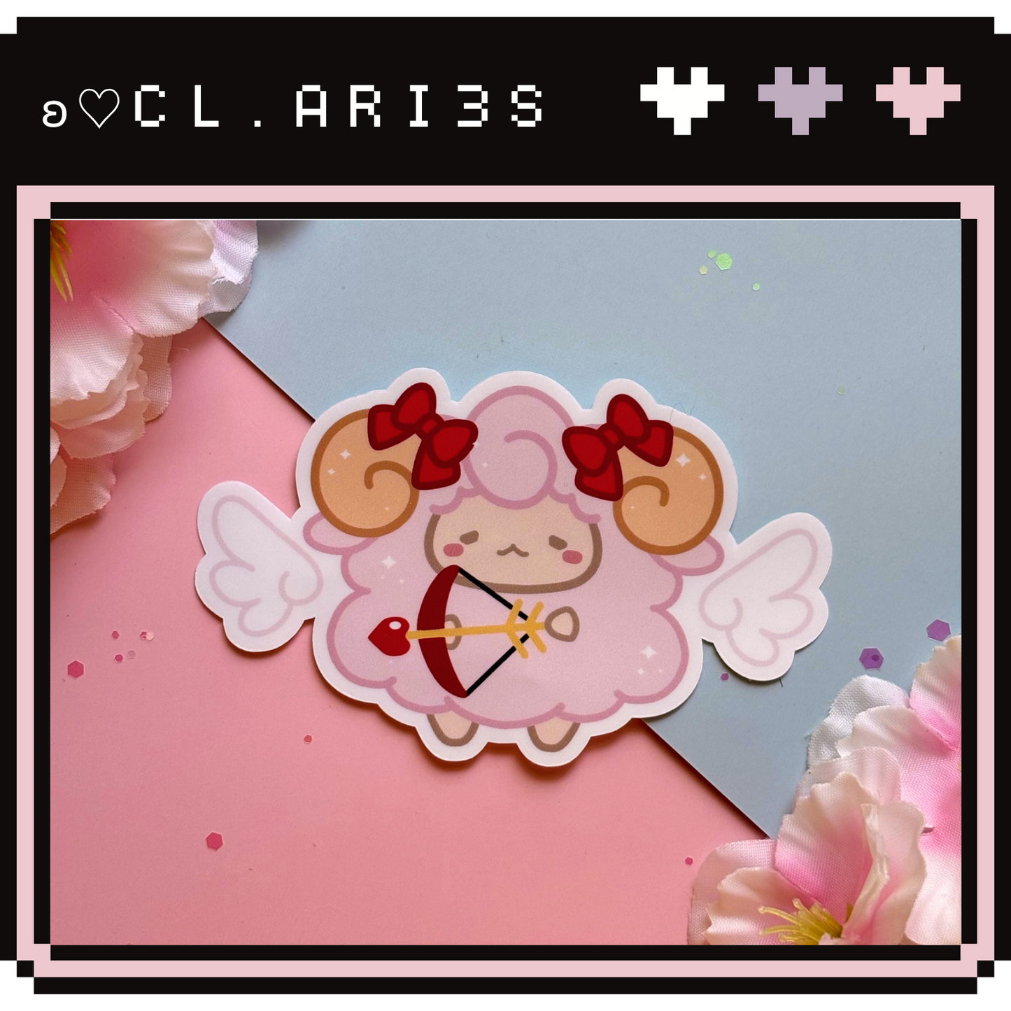 Cupid Sheep | die-cut sticker