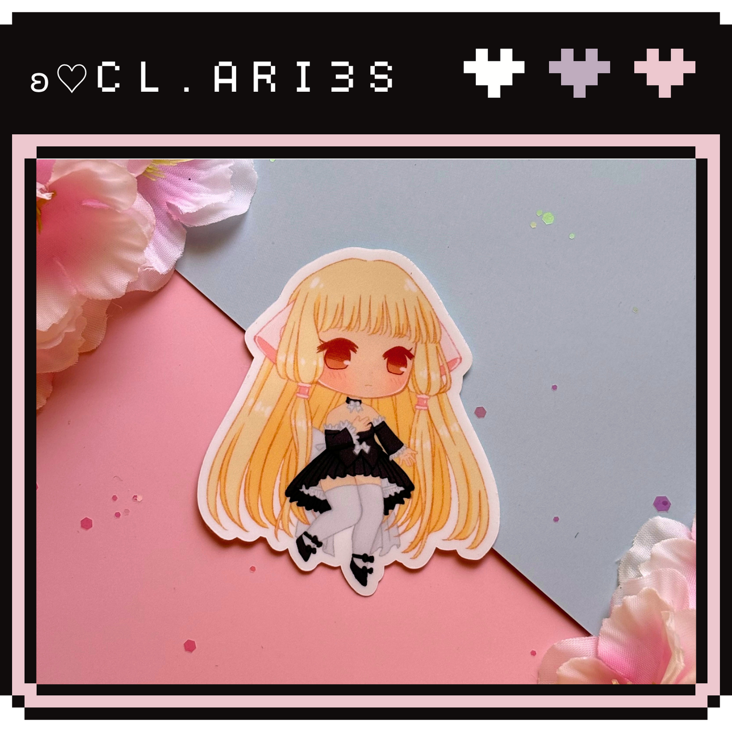 Black Chobits Chibi | die-cut sticker