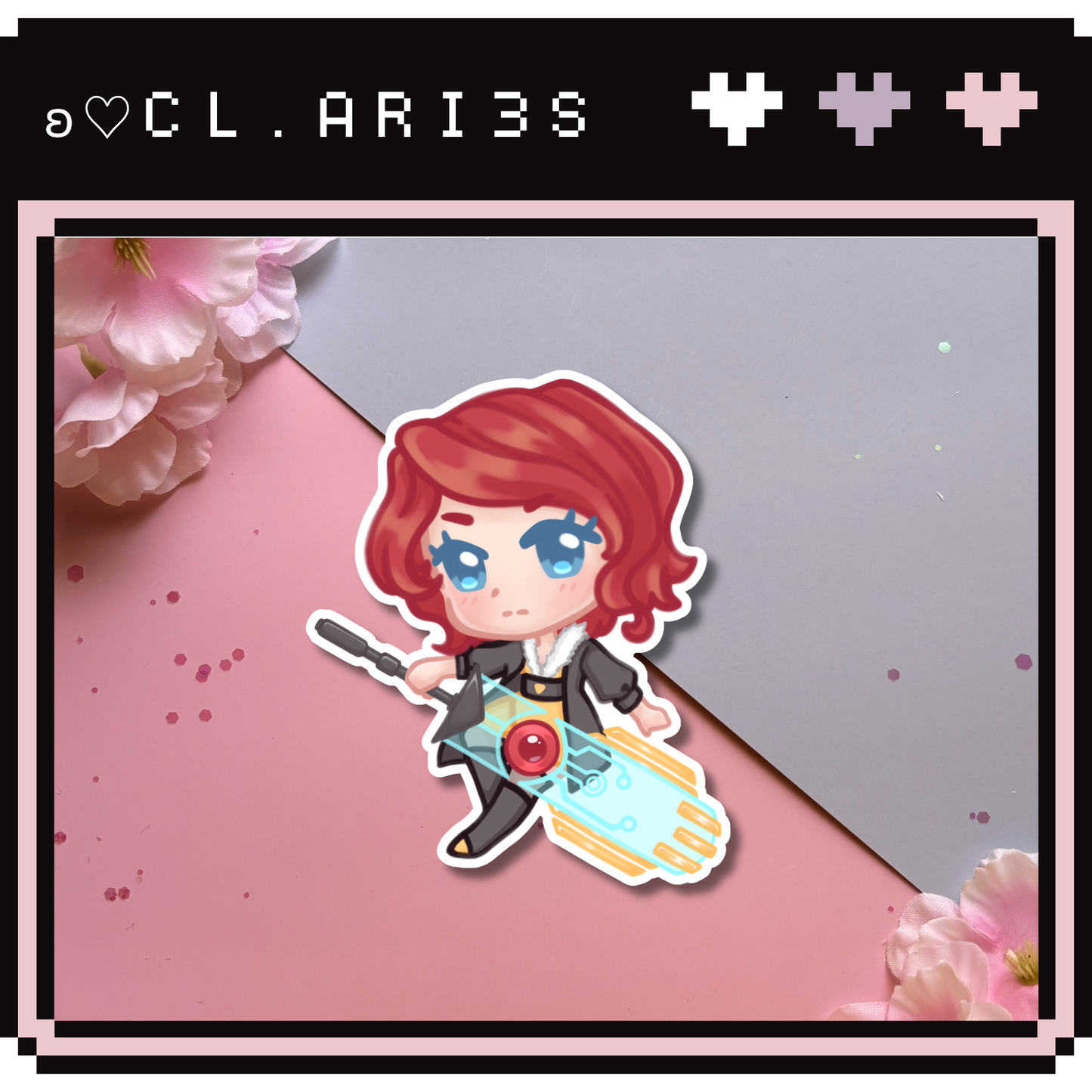 Transistor Red Chibi | die-cut sticker